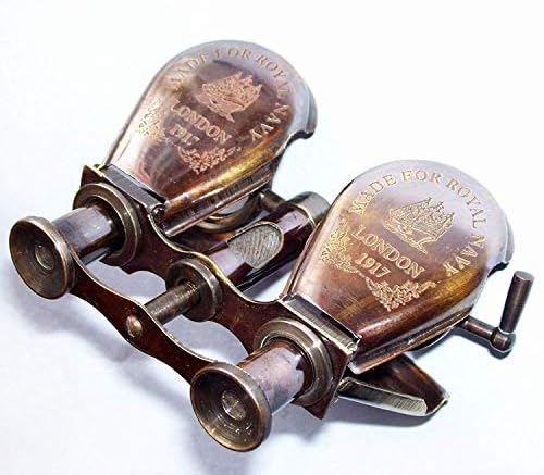 Solid Brass Antique 1917 Telescópio viajante de latão Binóculos vintage Binoculares monoculares colecionáveis ​​binoculares
