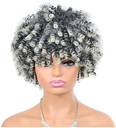 Perucas TOMYEUS 12 ”perucas sintéticas WIGS HEAT DE FIBRA DE ALTA TEMPERATURAIS MUITO MOLO E NATURAIS WIGS ERCLOURAS PARA MULHERES NEGRAS resistentes perucas de cabelos humanos