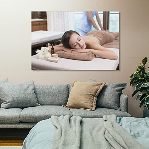 Poster de salão de beleza corporal de beleza corporal inteiro massagem spa pôster canvas de pintura de arte de parede para quarto