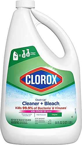 Refiliação de limpeza de Clorox, limpador de propósito com alvejante original, 64 onça de garrafa - o pacote pode variar