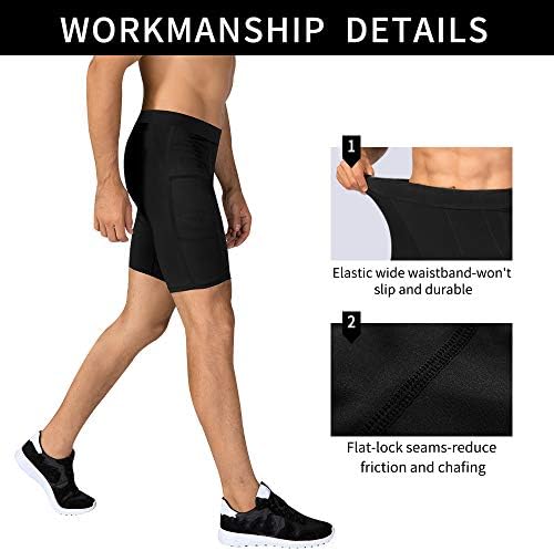 Shorts de compressão atlética masculinos do Wragcfm com bolsos executando roupas íntimas ativas