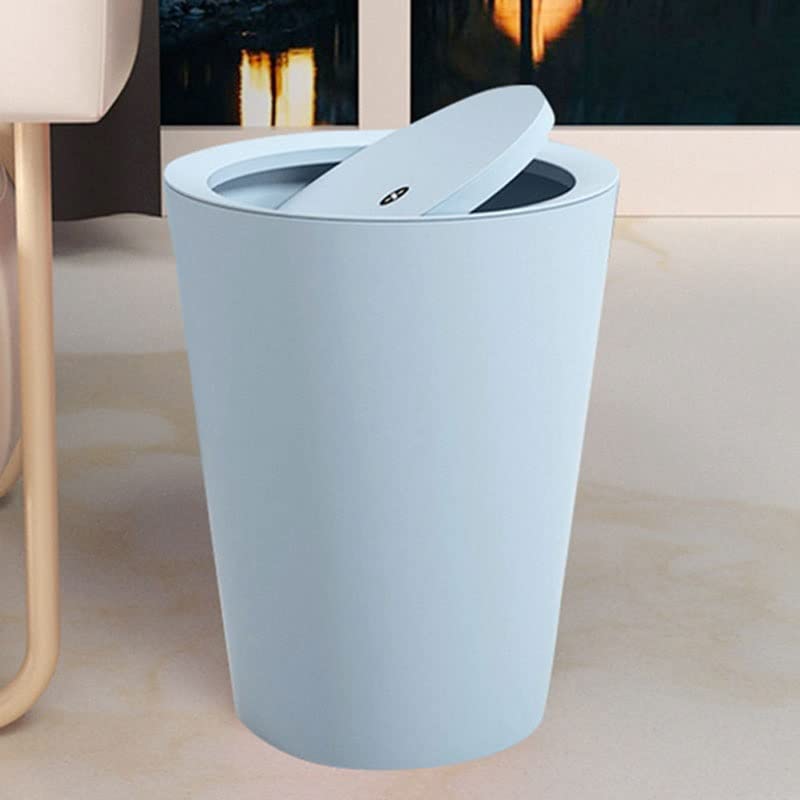 Lixo zhaoleei pode sacudir o tipo de tampa doméstico banheiro simples simples cesta de papel de quarto de quarto de quarto