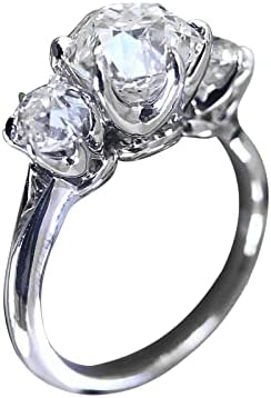 2023 Novo jóias de zircão engajado jóias de jóias brilhantes de pedra de pedra para mulheres anéis prateados filha toque orar por isso