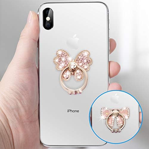 Ring -toque de dedo, 2 pacote de luxo diamante diamante universal de metal anel de dedo dedo suporte de suporte para iPhone 14 13