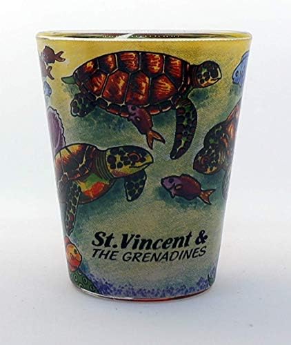 St. Vincent e Granadines Turtle In-and-On Shot Glass