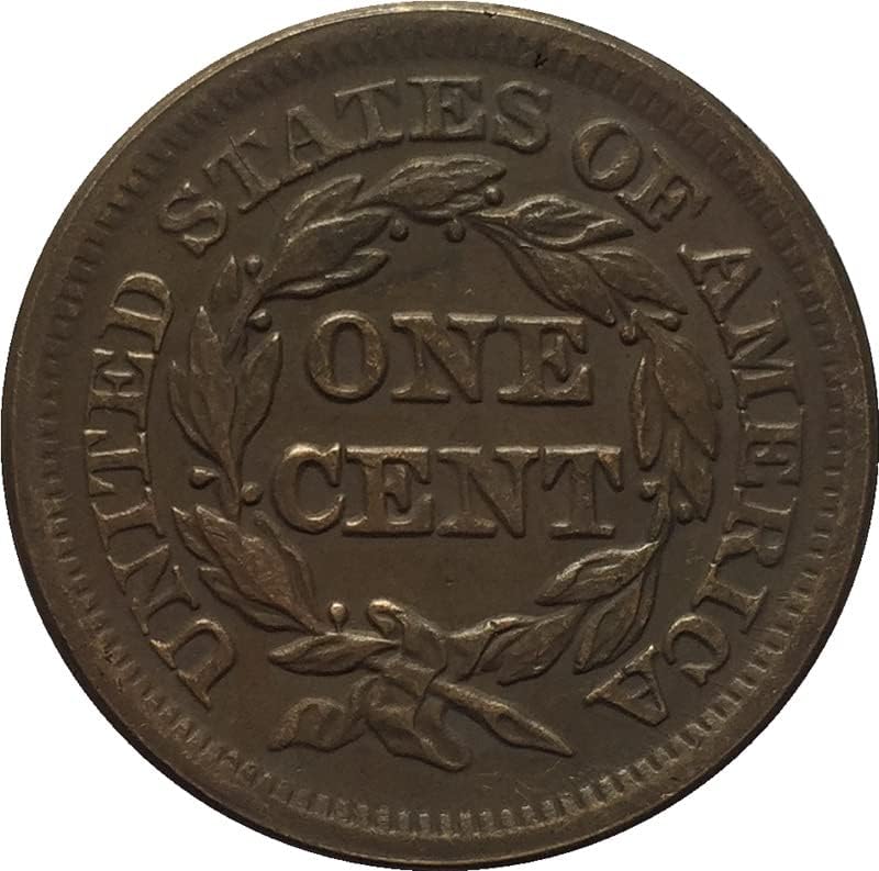27,5 mm de idade 1853 moedas americanas Conces de cobre artesanato em moedas comemorativas estrangeiras
