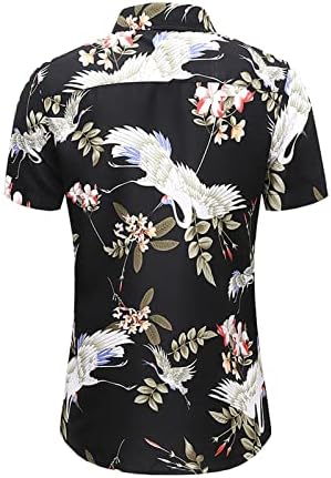 Tops de mangas curtas homens do escritório floral boho subdirt-deco