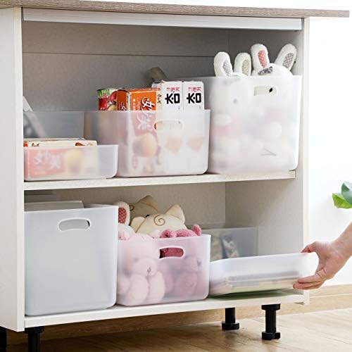 Caixa de armazenamento transparente da Anncus lanches de brinquedo organizador cosmético Recipiente de plástico de mesa de mesa de mesa de artesanato de cesta de armazenamento - organizador de armário -