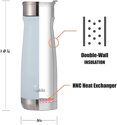 Lykka térmicos garrafa de água aquecedores de mão inteligentes, garrafa de água isolada Prova de derramamento de aço inoxidável - garrafa de água quente e esporte garrafa de refrigeração de pescoço