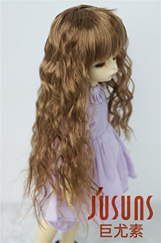 JD041 6-7 '' 1/6 YOSD Synthetic Mohair Doll Wigs 16-18cm Brown Soft Sobazu BJD Doll Wigs 6-7 '' Acessórios de bonecas