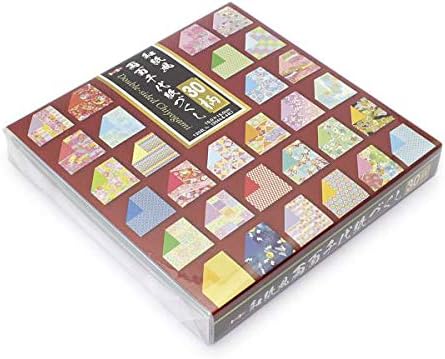 Pacote de 120 folhas de lençóis japoneses 6 Origami Double-lises Chiyogami Artwork Document