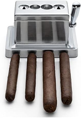 Cigar Essentials Table Classic Top ou Desktop Quad Charter Cutter-apresenta quatro opções de corte retas ou Cut V para charutos de 52-60 anel de calibre
