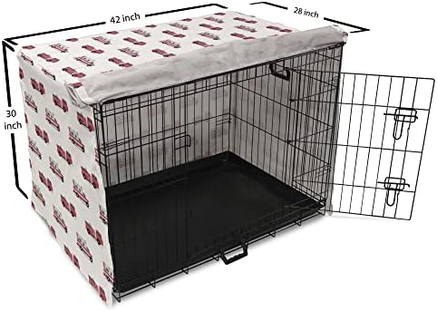 Capa de caixa de cães de caminhão lunarável, padrão dos motores e segurança de segurança e veículos de resgate arte, capa de canil de estimação fácil de usar para cachorros de cachorros de cachorros gatinhos, 42 polegadas, multicolor