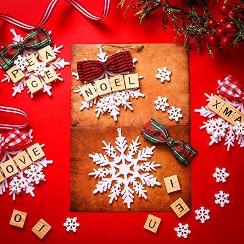 Ornamentos de Natal Decorações de árvores Kits de artesanato diy de natal decoração Diy Buffalo Plaid Bows Letes Letes Xmas