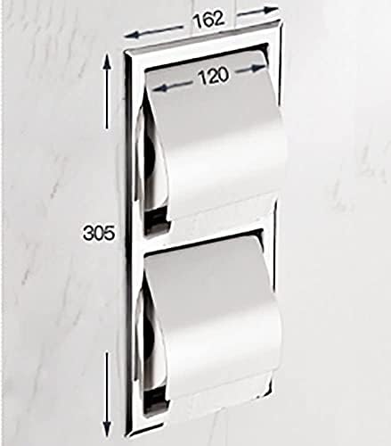 Porta de cozinha de banheiro Zorilo, suporte do rolo do vaso sanitário, suporte do rolo do vaso sanitário, aço inoxidável no suporte do rolo de parede do banheiro da caixa