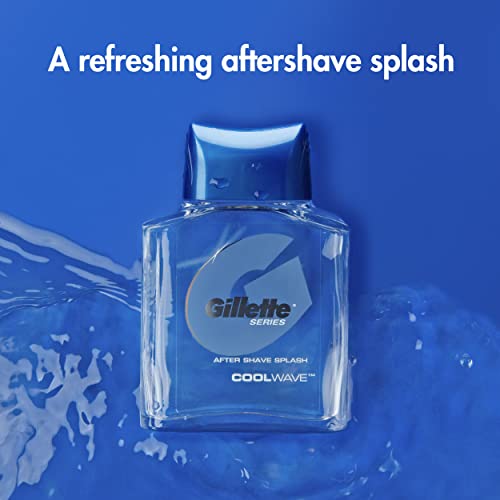 Gillette Série Cool Wave After Shave, Aftersasa para homens, depois de homens de colônia de barbear, 3,3 fl oz, 100 ml, após