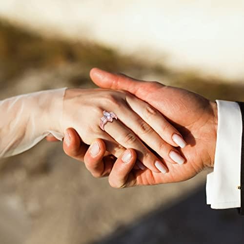 Vefsu noivado redondo corte de zircões femininos anéis de casamento anéis de jóias para mulher anel de damas de diamante completo