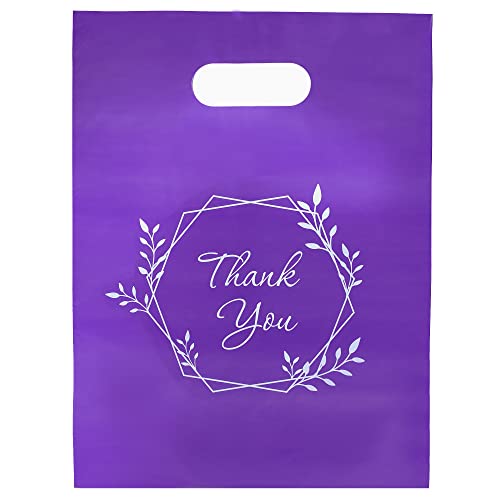 100 sacolas de agradecimento para negócios pequenas cor roxa de 1,5mil 9 x12 sacos de mercadorias de bolsas de varejo