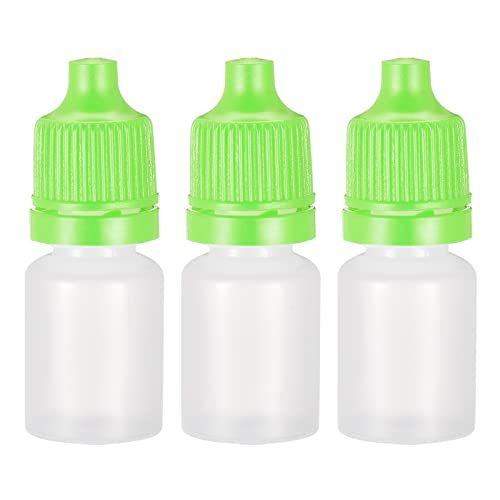 Meccanixity Got. Gardays Plástico vazio de garrafa de garrafa portátil contêineres portáteis 5 ml com tampa verde para reparo, limpeza, artesanato, líquidos, 12 pacote
