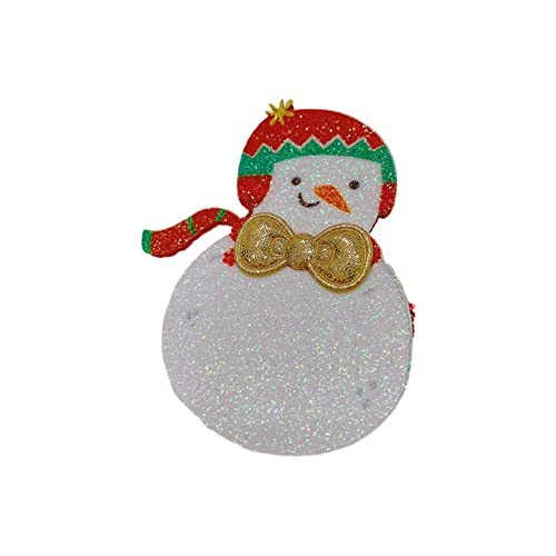 Glitter de cabelo de Natal Papai Noel Claus Bell Gingerbread Man Antlers Snowman Wreath Hair Barrettes para Festival de Festa de Xmas