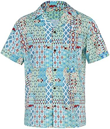 Century Star Mens Hawaiian Shirts Floral Casual Camisas de Button-Down Camisetas Tropicais de Manga curta para homens