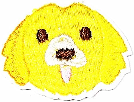 Kleenplus 3pcs. Mini Amarelo Poodle Patch Crafts Artes Reparar Reparo de Pet Cachorro Ferro bordado em costura em manchas