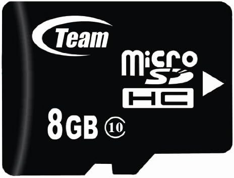 8GB CLASSE 10 MICROSDHC Equipe de alta velocidade 20 MB/SEC CARTÃO DE MEMÓRIA. Cartão rápido em chamas para Samsung Epix