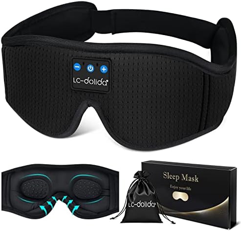 Máscara de sono LC-Dolida com fones de ouvido Bluetooth, fones de ouvido do sono Bluetooth Sleep Mask 3D Sleeping Headphones