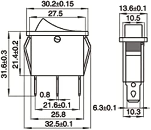 Micro switches 20pcs 50pcs kcd3 30 * 13 2 pino 250v 15a interruptor de interruptor de metal interrompido micro switch