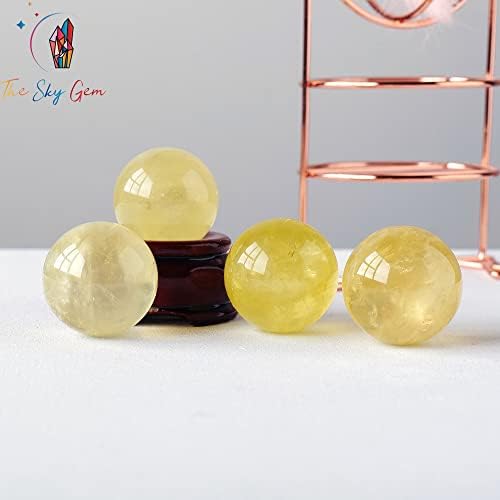 Esfera de citrina natural sem suporte - bola de pedra preciosa citrina - bola citrina - bola de cristal de citrina não arrasada