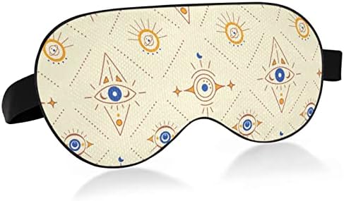 Foliosa máscara do sono olho de olho de triângulo estampa, esfera respirável e confortável para dormir pesado para mulheres