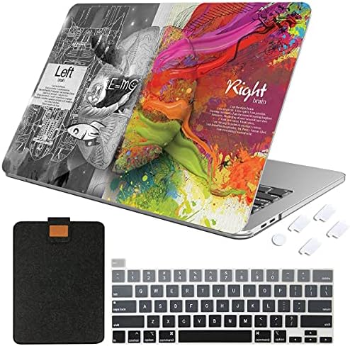 Caso Maittao para MacBook Pro 13 Modelo A2289 A22251 A2338 M1, Casa de casca dura de plástico e laptop Saco e tampa do teclado 4 em 1 conjunto, Creative Brain 3