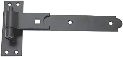 One Stop Diy 10 x gancho plano e banda de dobradiças de porta de aço preto 300 mm x 38 mm x 4,5 mm novo