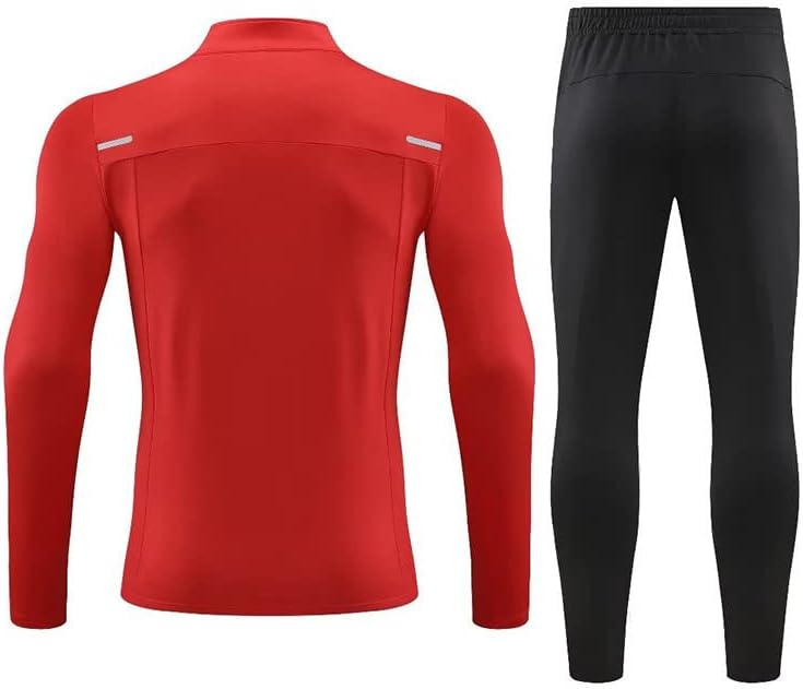 Formd Half-Zip Stand-up Collar Sweetshirt Suit Autumn e Winter New Work Training Roupes Sports Sports, Red-XL