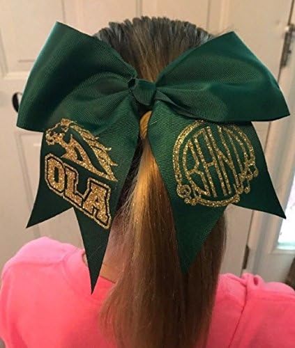 Kenz Laurenz Cheer Bows Blue Cheerleading Softball - Gifts for Girls and Women Team Bow com Ponytail Holder Complete seu traje