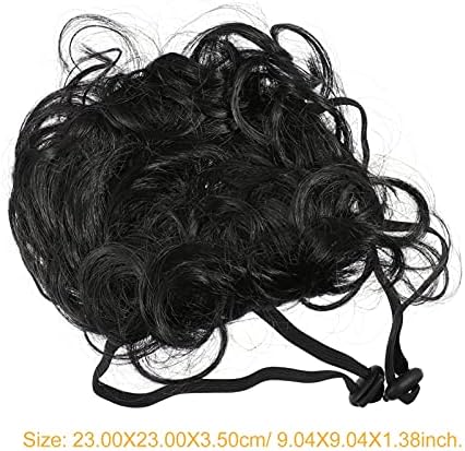 Abaodam Color Wigs Black Dog Wig Costumes de animais de estimação Funzy Cosplay peruca pequena peça de cabeceira de