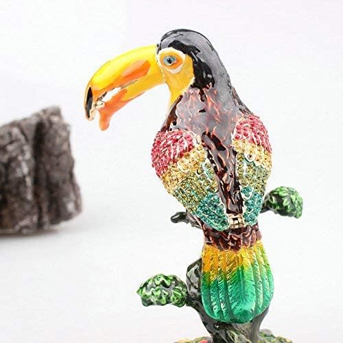 ZNewlook Made Bird Bird Jewelned Metal Binket Box Box Box Feliz Bird Feliz presente