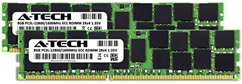 A -Tech Kit Memory RAM de 16 GB para Dell Precision T3600 - DDR3L 1600MHz PC3-12800 ECC Registrado RDimm 2RX4 1.35V - Servidor