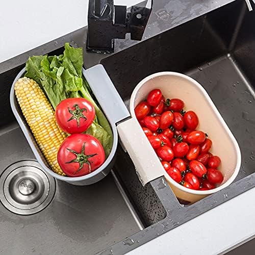 Cesta de pia de secagem de utensílios de utensílios para lavar vegetais e frutas drenagem de cozinha de frutas cesta de