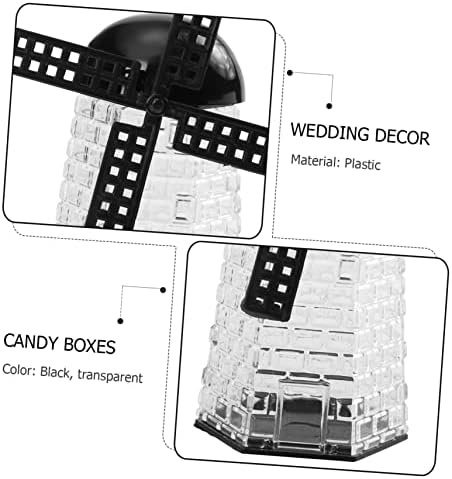 Zerodeko 12pcs caixa de choufr em preto para suprimentos para suprimentos de casamento contêiner norma de bebê transparente adornamento de chocolate