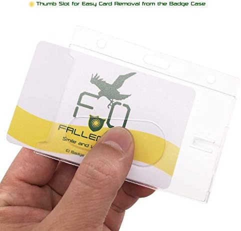 Fallen One One Horizontal Id Blachar Hard Plastic Card Case com slot de polegar, fosco, 2 pacote
