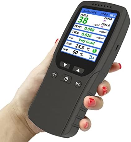 Jeusdf 9 em 1 Analisador de Gás Monitor de Qualidade do Ar PM2.5 PM1.0 PM10 HCHO TVOC Detector Dust Tester Temperather and umidade Sensor