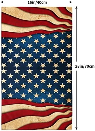 Vunko American Bandle Kitchen Toalha macia altamente absorvente 4 de julho Patriótico Hand Hand Home Decorativo Multiatura para