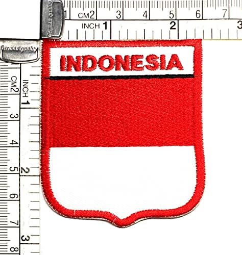Kleenplus 3pcs. 2,6x2,3 polegadas. Patch de bandeira da Indonésia Apliques de bandeira militar tática Patches para jaquetas Capatinhos