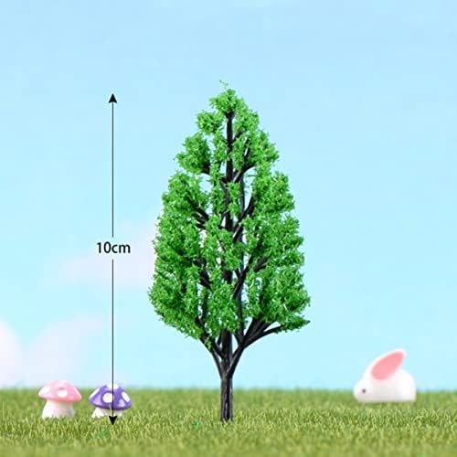 Toyvian Miniature Train Modelos de plástico 2pcs Modelo de paisagem árvores paisagem Modelo de árvore de árvore de