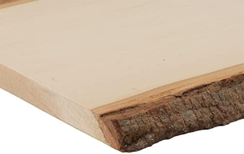 Walnut Hollow Basswood Plank Medium com madeira de borda viva - para queima de madeira, decoração em casa e casamentos