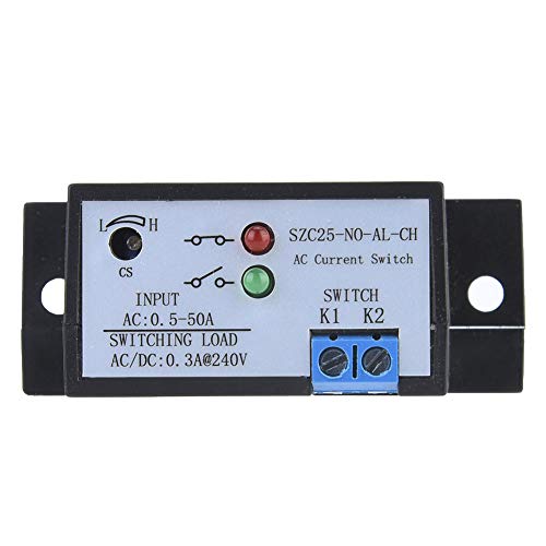 Auto -suprimento Corrente de detecção de corrente SZC25 NO AL CHUPLOTEMENTE AJUSTÁVEL Normalmente aberto Correção de corrente CA AC 0,5 50A com relé ABS à prova de chama ajustável ABS