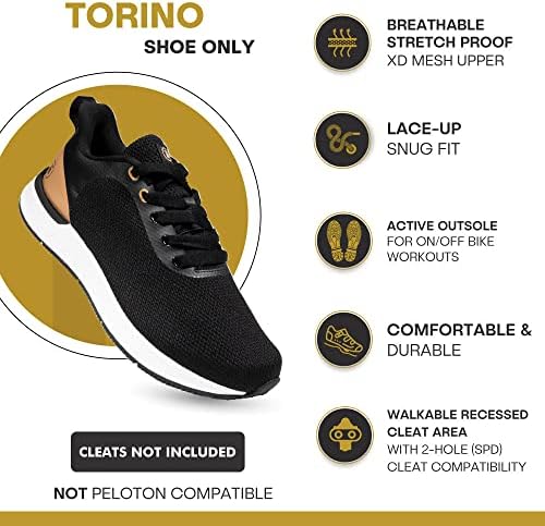 Tommaso Men's Cycling Shoes Cycling Indoor/Combatrizes Urban Walkable Cycling Shoes, compatível com chuteira SPD,