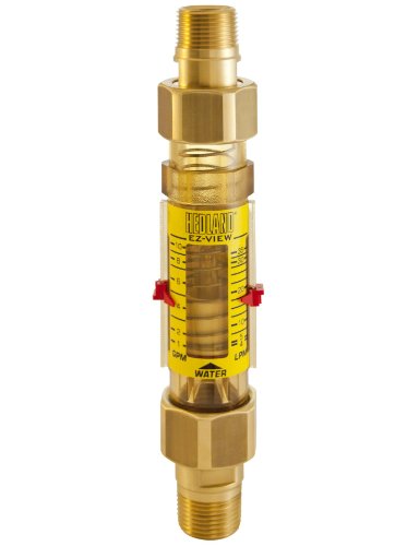 Hedland H625-028-R EZ-View Flowmeter, polifenilsulfona, para uso com água, 4,0-28 gpm Fluxo de fluxo, masculino NPT