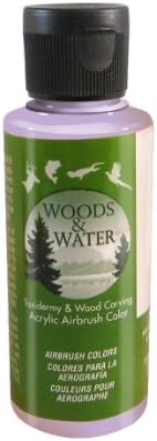 Badger Air-Brush Co. Woods de 4 onças e aerógrafo de água à base de água à base de água à base de água, Silver Light Silver